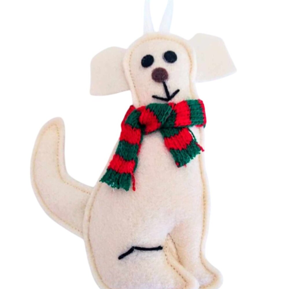 Adorable Loveable Lab Large Handmade Labrador Retriever Dog Christmas Ornament